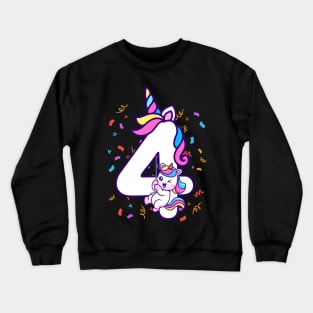 Cute Birthday Unicorn Crewneck Sweatshirt